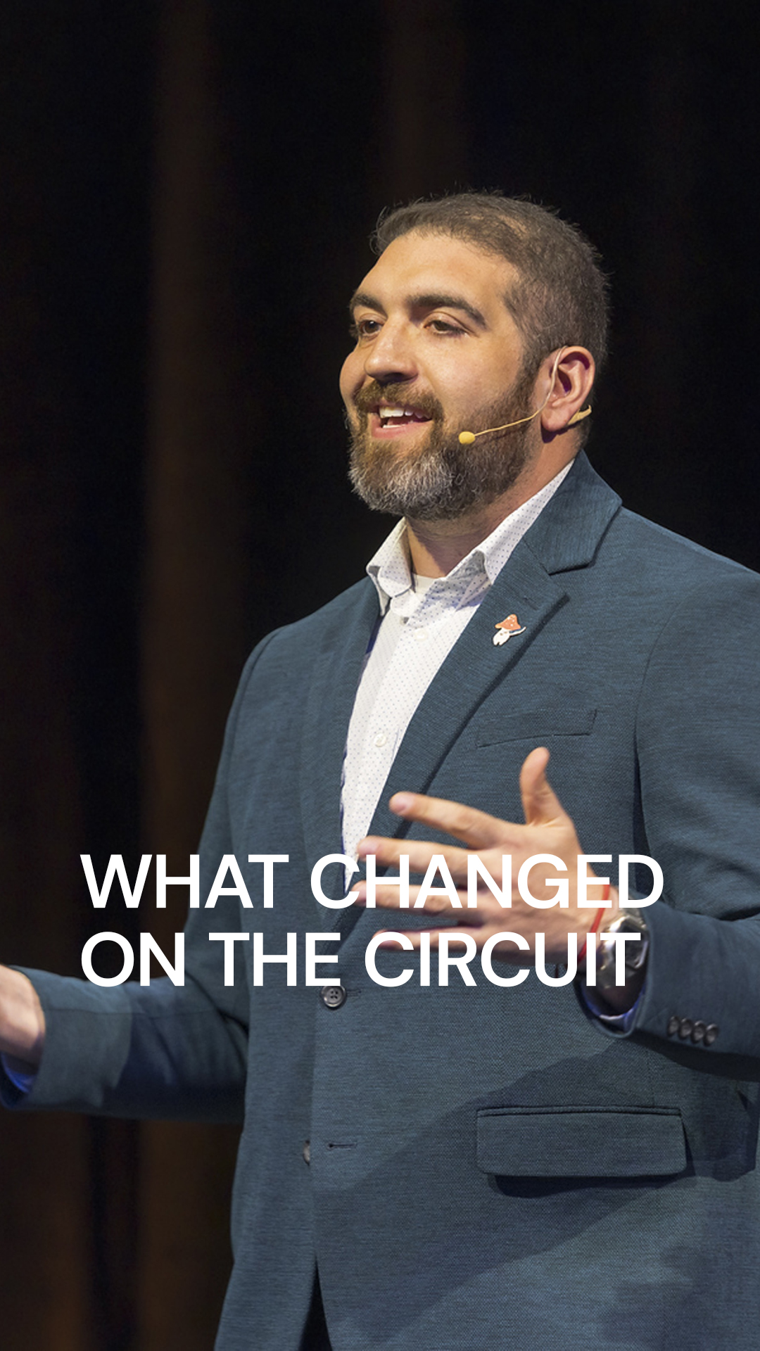 Rob Petrosino explaining what changed on the speaking circuit