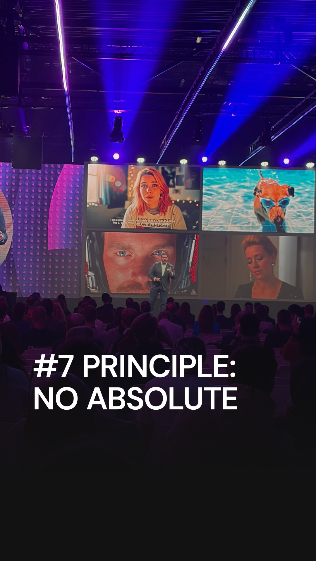 Rob Petrosino presenting principle 7, No Absolute